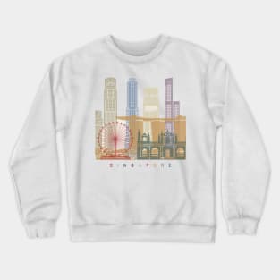 Singapore skyline poster V2 Crewneck Sweatshirt